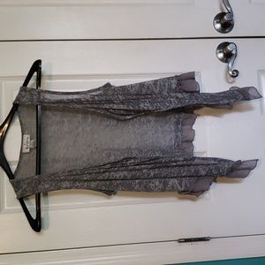 Self Esteem gray open front vest cardigan, junior's size M